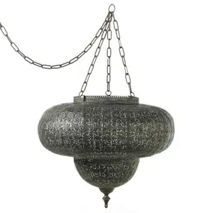 Royal Design Metal Moroccan candle Lantern for Roof hanging Black Antique shade Christmas Home & bedroom Handmade Lantern