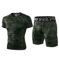 Vêtements de sport personnalisés pour hommes ensemble de vêtements de compression en polyester à séchage rapide élastique 5 pièces vêtements d'entraînement vêtements de fitness