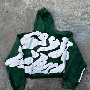 Sudadera con Capucha Unisex de Invierno Lisa, 100% Algodón, Forro Polar Antipelusas, Tejido Grueso Ecológico, Cálida, Venta al por Mayor - Product Image 5