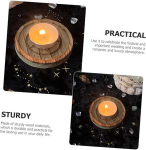 Support de bougeoir en bois Unique de ménage pour les bougeoirs de mariage - Product Image 5