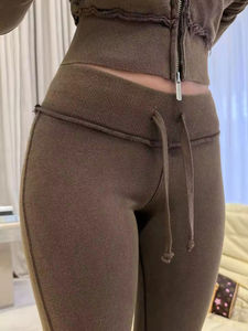 Conjunto de Chándal Vintage de Algodón para Mujer, Estilo Hip Hop, con Sudadera con Capucha y Bordado Desgastado, Transpirable - Product Image 5