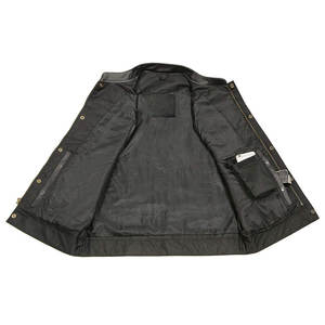 Gilet en cuir Offre Spéciale personnalisé OEM ODM Service gilet en cuir respirant à taux d'usine au prix de gros - Product Image 3