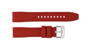 JD371 High Quality Breathable Elastic Red Silicone Smartwatch Band Sports Soft Light Water-Resistant Unisex 18-24mm Stainless - Product Image 3