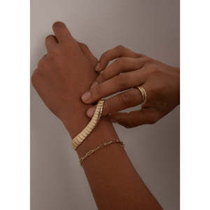 Bold Cobra & Paperclip Link Chain Fashion Bracelet Stack Elegant and Stylish <b>Bangles</b> for Women - Product Image 2