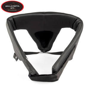 Rouge et noir contraste couleur nouveauté personnalisé fait PU cuir boxe aine garde par ABDULLAH ARTS MARTIAUX - Product Image 2