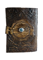 Fait à la main Hocus Pocus livre de sorts en cuir véritable Journal livre blanc Wiccan païen mauvais œil en relief cahier meilleur cadeau pour lui