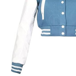 Surdimensionné Femmes Crop Crop Letterman Veste Matériel Durable Crop Letterman Veste Confortable Crop Letterman Veste - Product Image 6