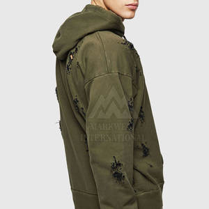 Nouveauté légère, sweats à capuche pour hommes, effet usé, fabriqués en usine, 100% coton, respirants, sweats à capuche pour hommes, effet usé, en vente - Product Image 3