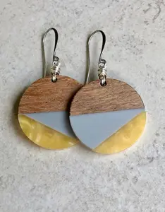 Mango Wooden Jewelry Women Earring Resin And Mango Wooden Jewelry Accessories Earring By HS Craft Impex