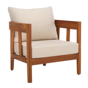Sillas de comedor de madera de teca maciza con forro de espuma gruesa y tela suave a precio económico. - Product Image 2