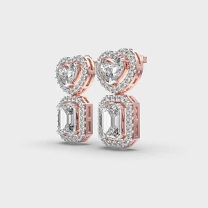 อัญมณีควอทซ์ซิทรินอัญมณีเงินแท้925ตุ้มหูเงินสเตอร์ลิงต่างหูชุบทอง18K สำหรับผู้หญิง - Product Image 2