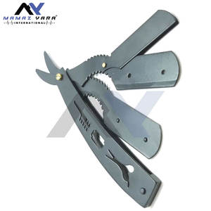 Navaja de Afeitar Personalizada con Recubrimiento Negro Elegante y Mango Estilizado, Corte Afilado, Aseo Cómodo, Navajas de Barbería, Marca Personalizada - Product Image 6