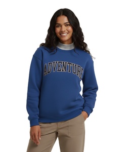 Women Embroidered Mockneck Sweatshirt Fleece Breathable Eco-Friendly Comfortable Oversized <b>Winter</b> Casual <b>Top</b> Front Logo Loose - Product Image 1