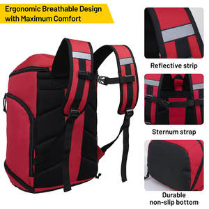 กระเป๋าเป้สะพายหลังกีฬาไนลอนโลโก้สั่งทำพิเศษ วัสดุ 600D ปิดซิป โครงภายนอก ความจุ 30-40 ลิตร ดีไซน์น้ำหนักเบา - Product Image 3