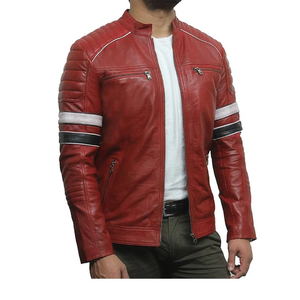 Fournisseur en gros de vestes en cuir véritable personnalisées OEM ODM services classiques pour hommes style motard et bombardier chauds pour l'hiver à la mode - Product Image 5
