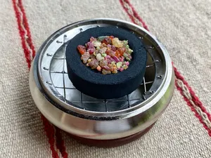 Handcrafted Round Brass Incense Burner Unique Custom Print Metal Crafts for Charcoal <b>Resin</b> Powder Incense - Product Image 6