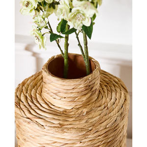 Vase décoratif en jacinthe d'eau Lakelyn, couleur naturelle, hauteur 34 cm, diamètre 22 cm, collection de bouteilles élégantes - Product Image 3