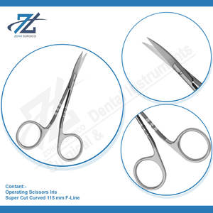 Tijeras de operación manual de acero inoxidable curvo Iris Super Cut 115mm F-Line Pakistán - Product Image 4