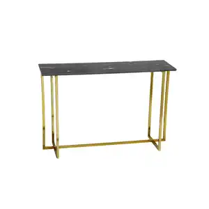 Top vente canapé côté/fin fer pieds gris rectangulaire mignon C Table d'extrémité avec plateau en marbre pour la maison hôtel Restaurant meubles