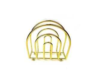 Design décoratif plaqué or laiton fait main rond de serviette et support à prix abordable - Product Image 5