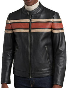 Chaqueta de Motociclista de Cuero para Hombre Estilo Café Racer Marrón Oscuro - Cortavientos, Ecológica, Transpirable, Negra y Marrón, Abrigos de Invierno con Logotipo Personalizado - Product Image 3