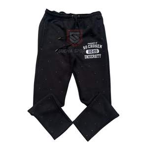 Conjunto Deportivo de Sudadera con Capucha y Pantalones de Chándal con Cremallera Completa y Pedrería Estilo Y2K, Ropa Deportiva Urbana con Gráficos Brillantes Personalizados para Hombre - Product Image 3