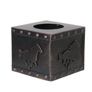 Metal Iron Copper Antique Star Square Tissue Box Cover - Product Image 5