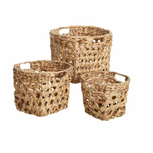 Handwoven Water Hyacinth <b>Basket</b> <b>Storage</b> and Decorative Functional Addition Wholesale Handicraft - Product Image 1