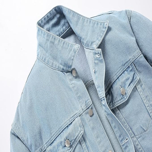 Vêtements décontractés Veste d'hiver à col montant Prix de gros Meilleur design Veste en jean pour hommes - Product Image 3