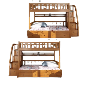 Lit superposé en bois massif avec de nombreux bureaux Lit superposé en bois de conception moderne et simple de la plus haute qualité pour les meubles de chambre à coucher pour enfants - Product Image 2