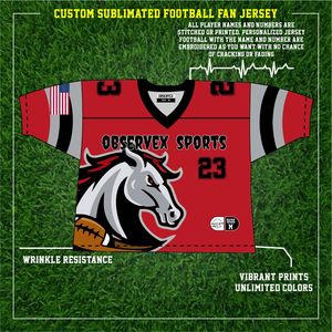 Jersey de Fútbol Americano Unisex 2025, Talla Grande, Manga Corta, 100% Poliéster, Diseño Bordado y Cosido - Product Image 6