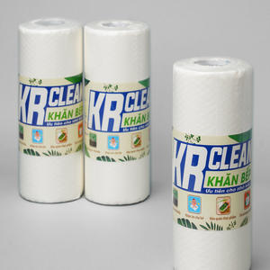 Krclean 50 Sheet Disposable Woven Cleaning Cloths Super Absorbent <b>Kitchen</b> Wipes for Dishes <b>Tables</b> Sustainable White Color <b>Square</b> - Product Image 3