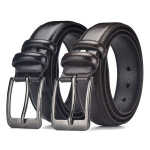 Ceinture en cuir décontractée pour homme GENTS GARB avec boucle carrée en alliage, longueur personnalisable, design respirant - Product Image 6