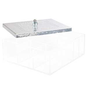 Caja decorativa de acrílico Serenity Pearl con tapa de madera artística diseñada para presentaciones elegantes de Ramadán, Eid y festivas - Product Image 4