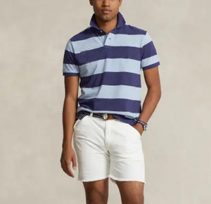 Camiseta de rugby Orgánica universitaria con logotipo personalizado Polo de rugby vintage Camiseta de manga corta para hombre Polo ajustado - Product Image 2