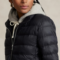 Manteaux d'hiver personnalisés à fermeture éclair pour femmes Veste bouffante Vêtements d'extérieur Veste matelassée décontractée Bomber Veste noire
