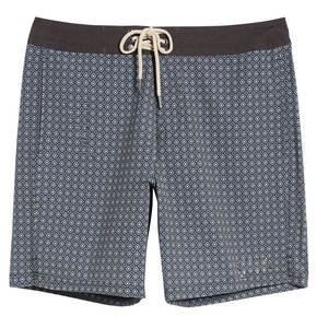 Pantalones Cortos de Playa para Hombre, Lona Gris Carbón, Estampado de Microdiamantes, Protección Solar UPF 50+, Secado Rápido, Impermeables - Product Image 1