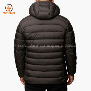 Abrigo de invierno brillante de moda promocional de alta calidad para hombre, chaqueta acolchada personalizada, chaqueta de burbujas acolchada, servicio OEM - Product Image 3