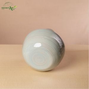 Jarrón Decorativo de Bambú Esculpido, Diseño Enrollado Ecológico, un Movimiento Congelado en Forma Natural - Product Image 3