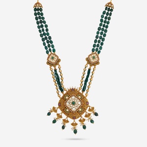 Antique Style Alloy <b>Necklace</b> Trendy Chains with Beads 187961 Number Pattern for Wedding - Product Image 1