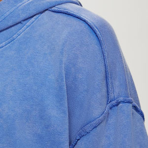 Sudadera con Capucha Vintage Lavada al Ácido con Logotipo Personalizado para Hombre, 100% Algodón, Temporada de Invierno, Sudadera con Capucha Desgastada para Hombre - Product Image 4