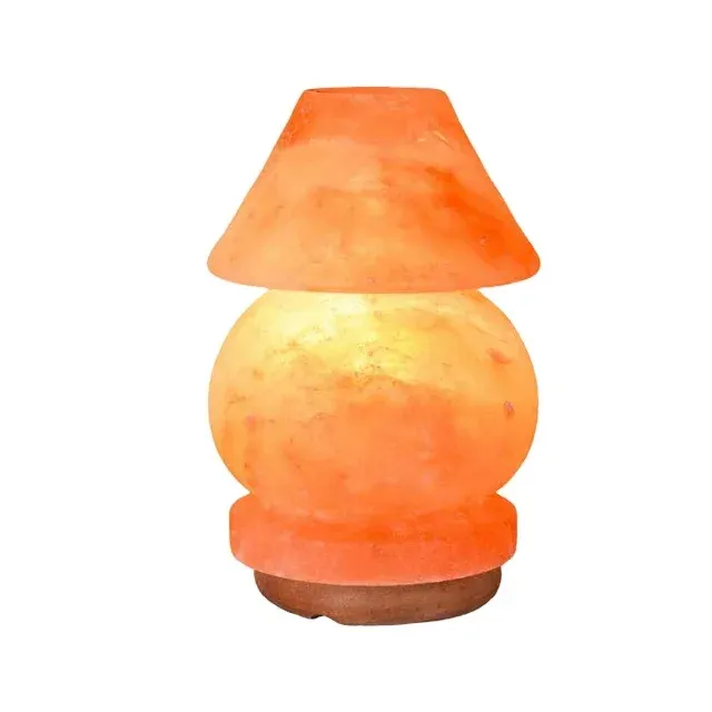 Lampada a forma di cristallo lampada sale himalayano naturale intagliato a mano piccola dimensione rosso lampada di sale per la decorazione di casa ufficio/benefici per la salute