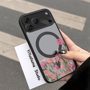 Custodia Magnetica per iPhone 17 Pro Max in TPU Morbido con Design Floreale Bianco, Unisex - Product Image 4