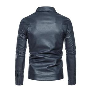 Abrigo de motocicleta Vintage de marca para hombre, chaquetas de cuero informales ajustadas, moda de moda con ropa de motorista de piel de oveja - Product Image 5