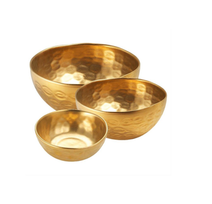 Bol à dessert en laiton 6 pièces Design martelé Or poli Classique Écologique Lave-vaisselle Prix bas - Product Image 3