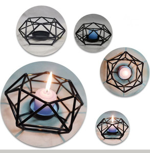Venta al por mayor de fábrica: Portavelas metálicos decorativos sencillos para el hogar - Product Image 6
