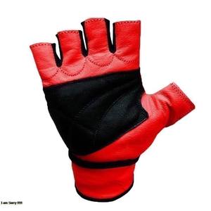 Guantes de Gimnasio de Alta Calidad para Hombre, de Cuero Antideslizante, Medios Dedos, con Logotipo Personalizado, Ligeros, para Entrenamiento de Levantamiento de Pesas - Product Image 6