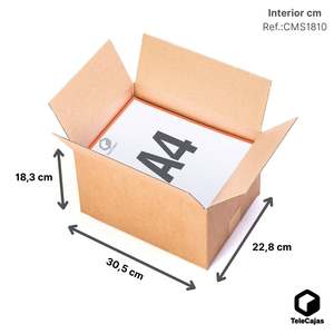 Cajas de Cartón Medianas 305x228x183 mm, Kraft Marrón con Solapas, Materiales Reciclados Resistentes, con Relieve, para Envío - Product Image 2