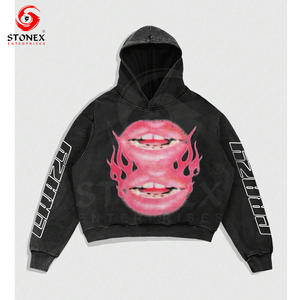 เสื้อมีฮู้ดสำหรับผู้ชายเสื้อฮู้ดปักลายโลโก้ออกแบบได้ตามต้องการ - Product Image 5