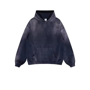 Wholesale 2025 Custom Made High Quality Polyester/Cotton Acid <b>Washed</b> Solid High Street Stone <b>Washed</b> Vintage Hoodie Multi Winter - Product Image 1